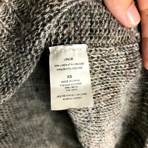 Vince split neck linen blend sweater - Picture 11 of 12